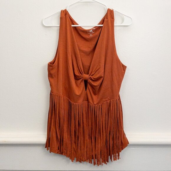 Idyllwind Tops - Idyllwind Fringe Western Tank Top - XL